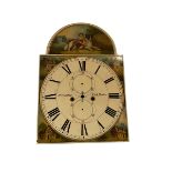 19th century painted longcase clock dial