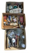 Quantity of kitchenalia and tools in three boxes