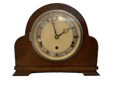 1950's Westminster chiming mantel clock with a three train Elliot movement.