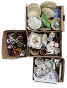Quantity of china to include Masons Ironstone etc. in four boxes
