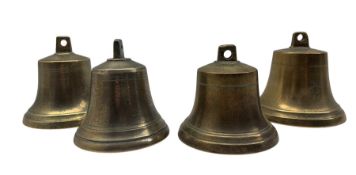 Four Victorian bronze bells