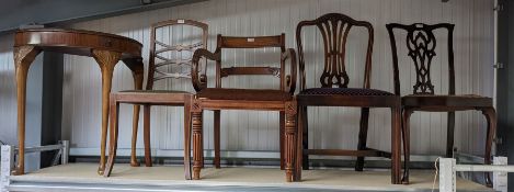 Regency mahogany elbow chair