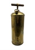 Early 20th century riveted brass fire extinguisher