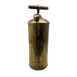 Early 20th century riveted brass fire extinguisher