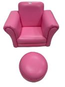 Childs pink rocking armchair