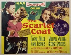 Original Vintage Film Poster - The Scarlet Coat (1955) National Screen Service film poster