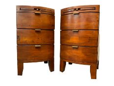 Barker & Stonehouse - pair Navajos reclaimed chestnut bedside pedestal chests