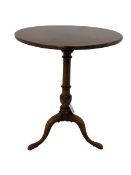 Late George III mahogany circular tilt-top occasional table