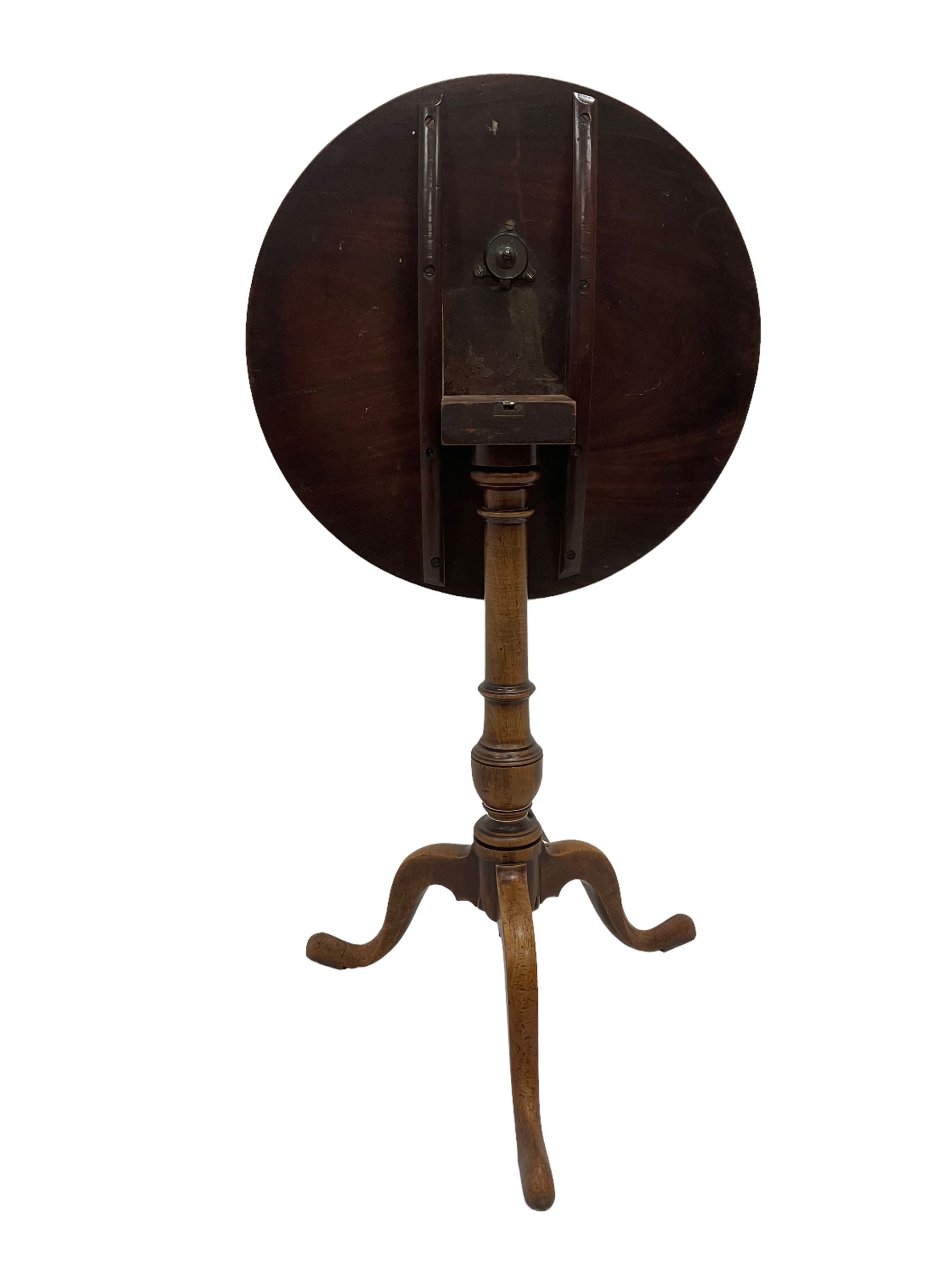 Late George III mahogany circular tilt-top occasional table - Image 4 of 5