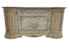 Italian classical style composite marble side cabinet