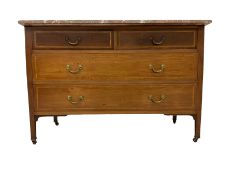 Edwardian inlaid mahogany washstand