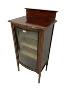 Edwardian mahogany bow front music or display cabinet