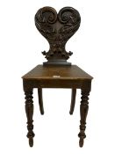 19th century oak hall chair