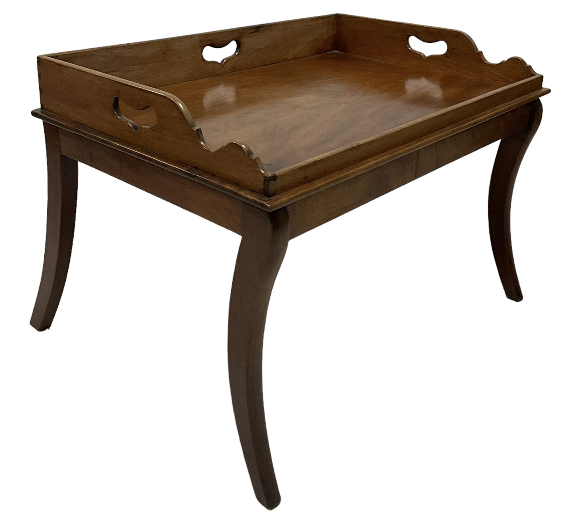 Mahogany tray-top coffee table - Image 2 of 3