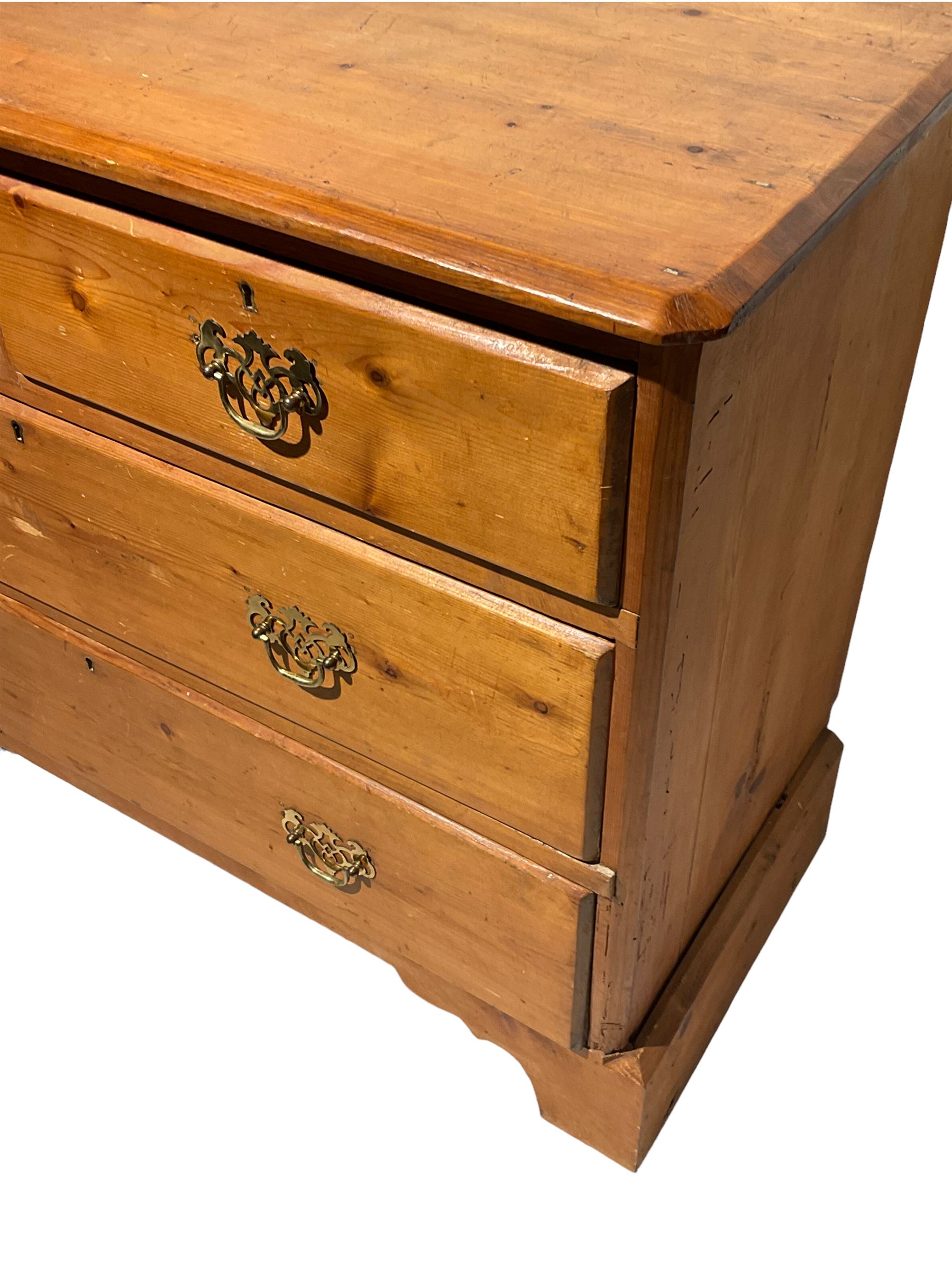 19th century pine chest - Image 3 of 4