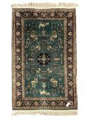 Persian teal ground rug