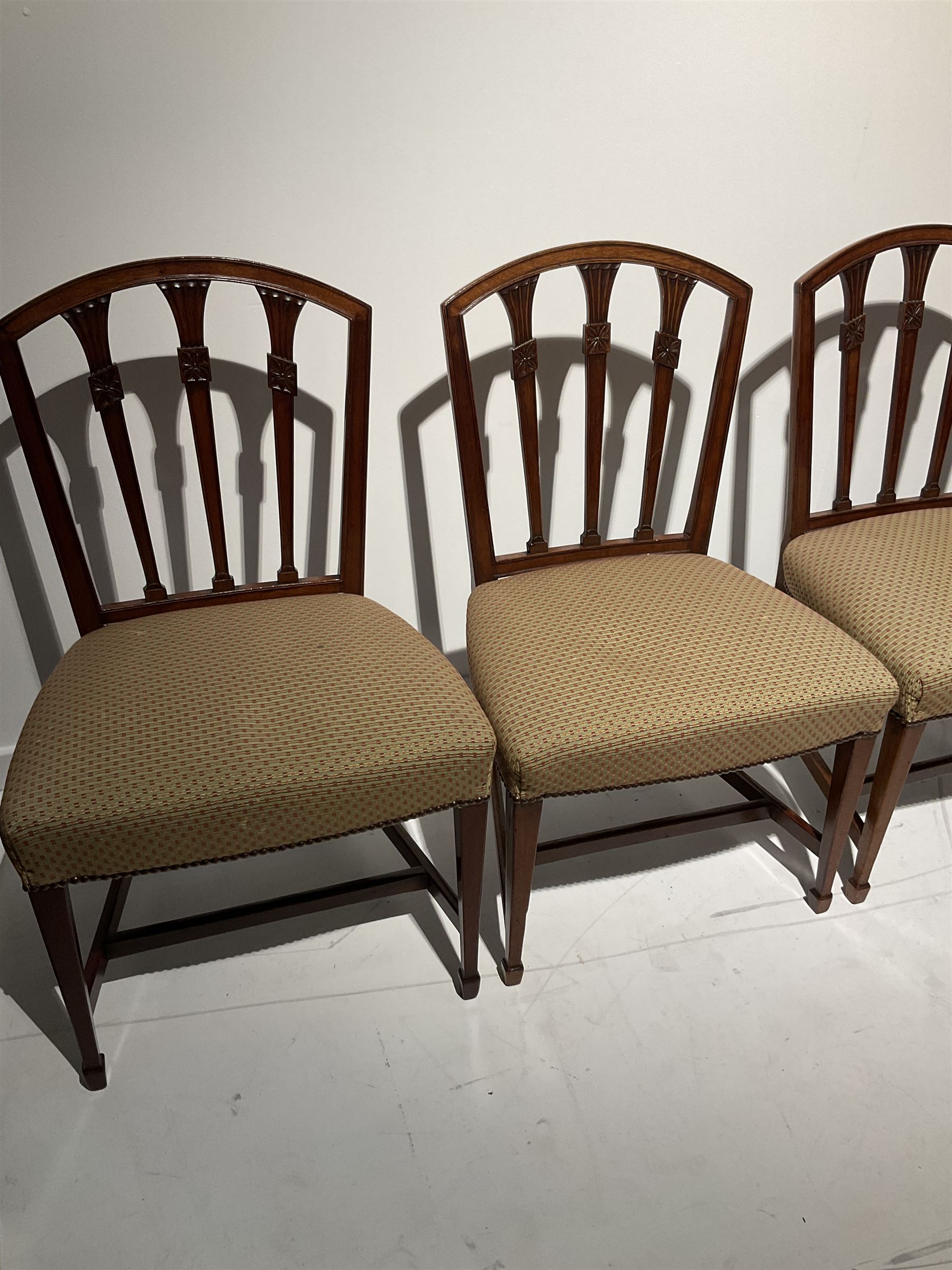 Set eight 19th century mahogany dining chairs - Image 4 of 6