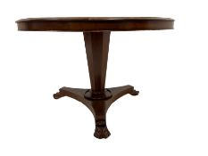 19th century mahogany circular centre table