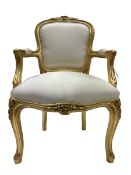 Silik Lo Stile Di Classe - Italian gilt hardwood framed armchair