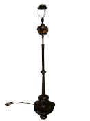 Early 20th century bronzed brass telescopic standard lamp