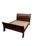 Barker & Stonehouse - Navajos reclaimed chestnut bedstead with panelled headboard and footboard