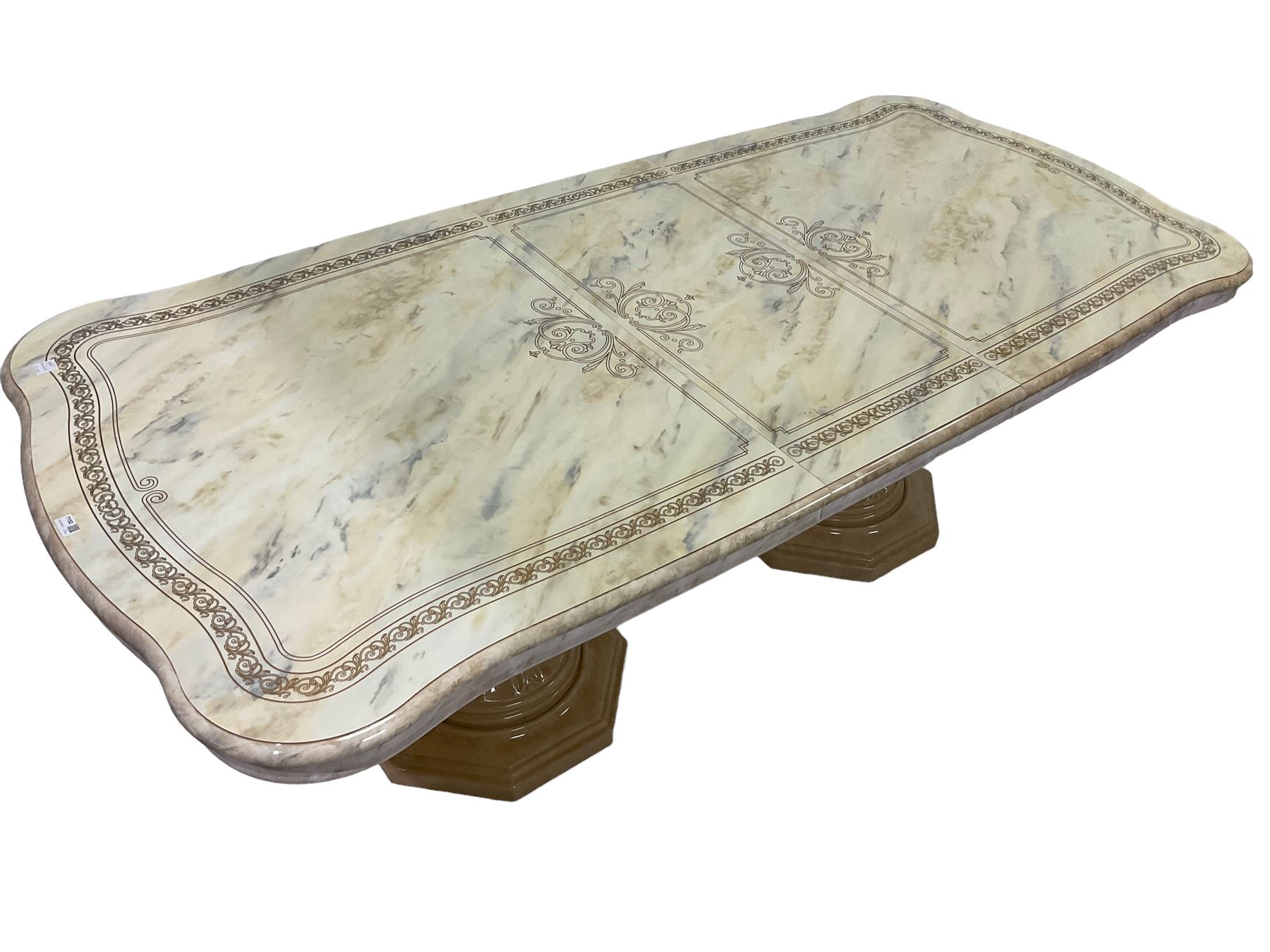 Italian composite marble extending dining table - Image 9 of 11