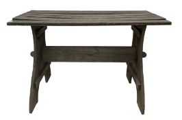 Teak garden table