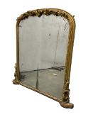 19th century giltwood overmantel mirror