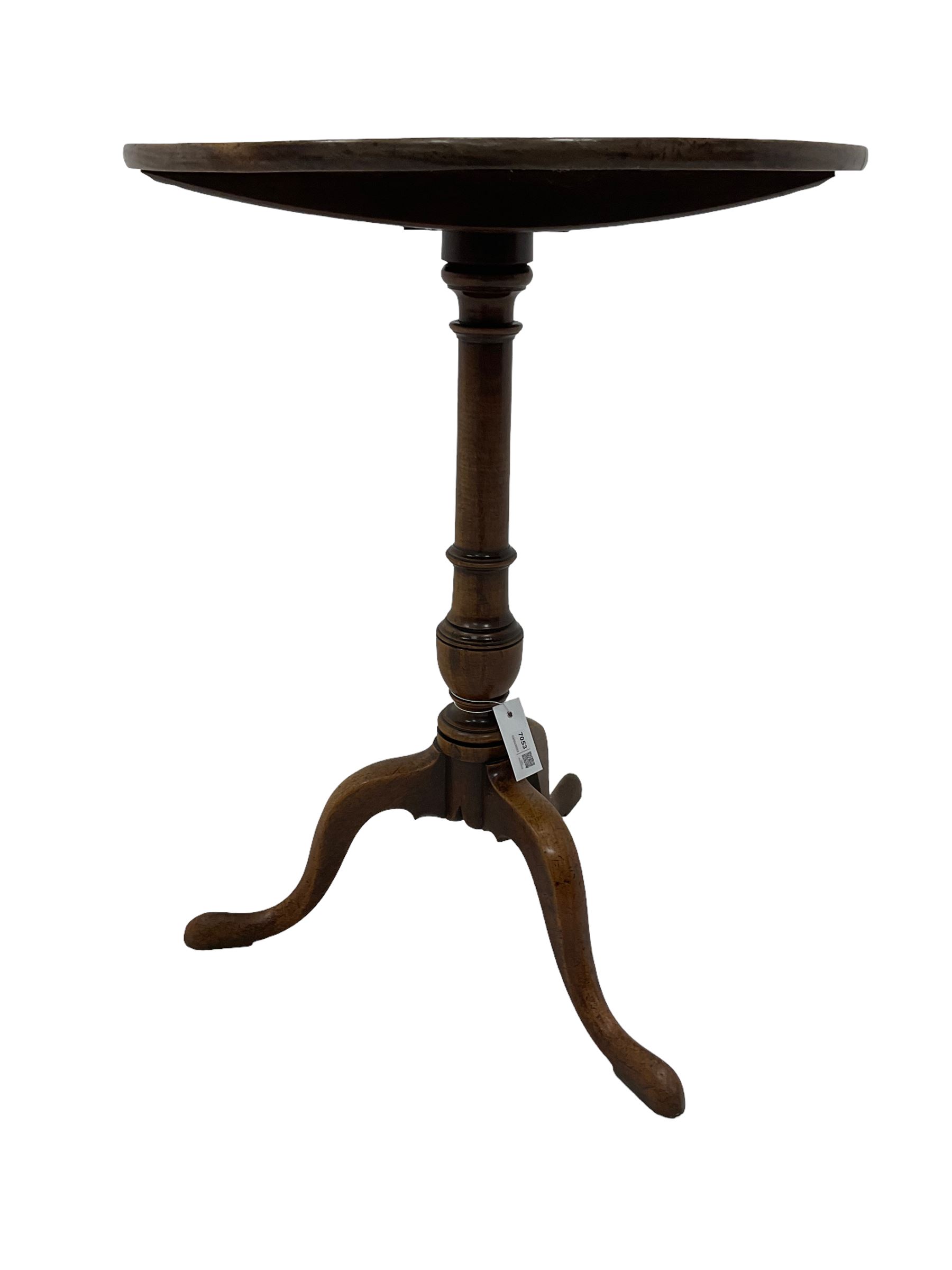 Late George III mahogany circular tilt-top occasional table - Image 2 of 5