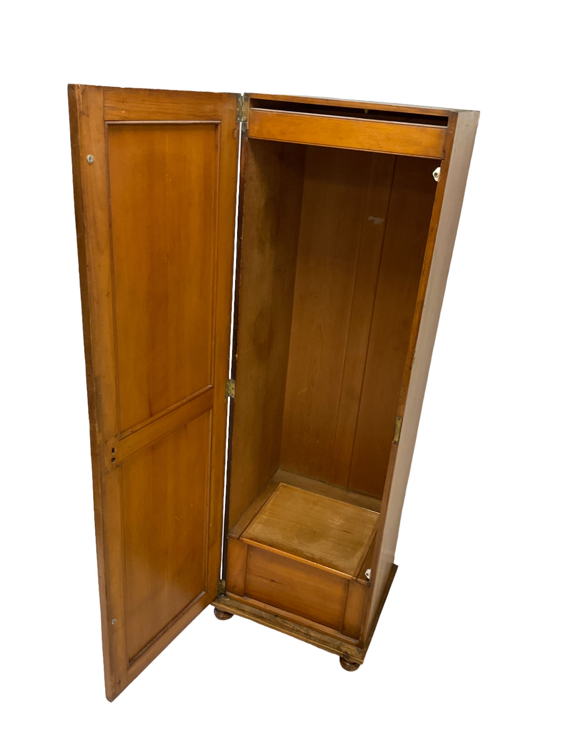 Late 19th century pine single wardrobe - Image 4 of 4