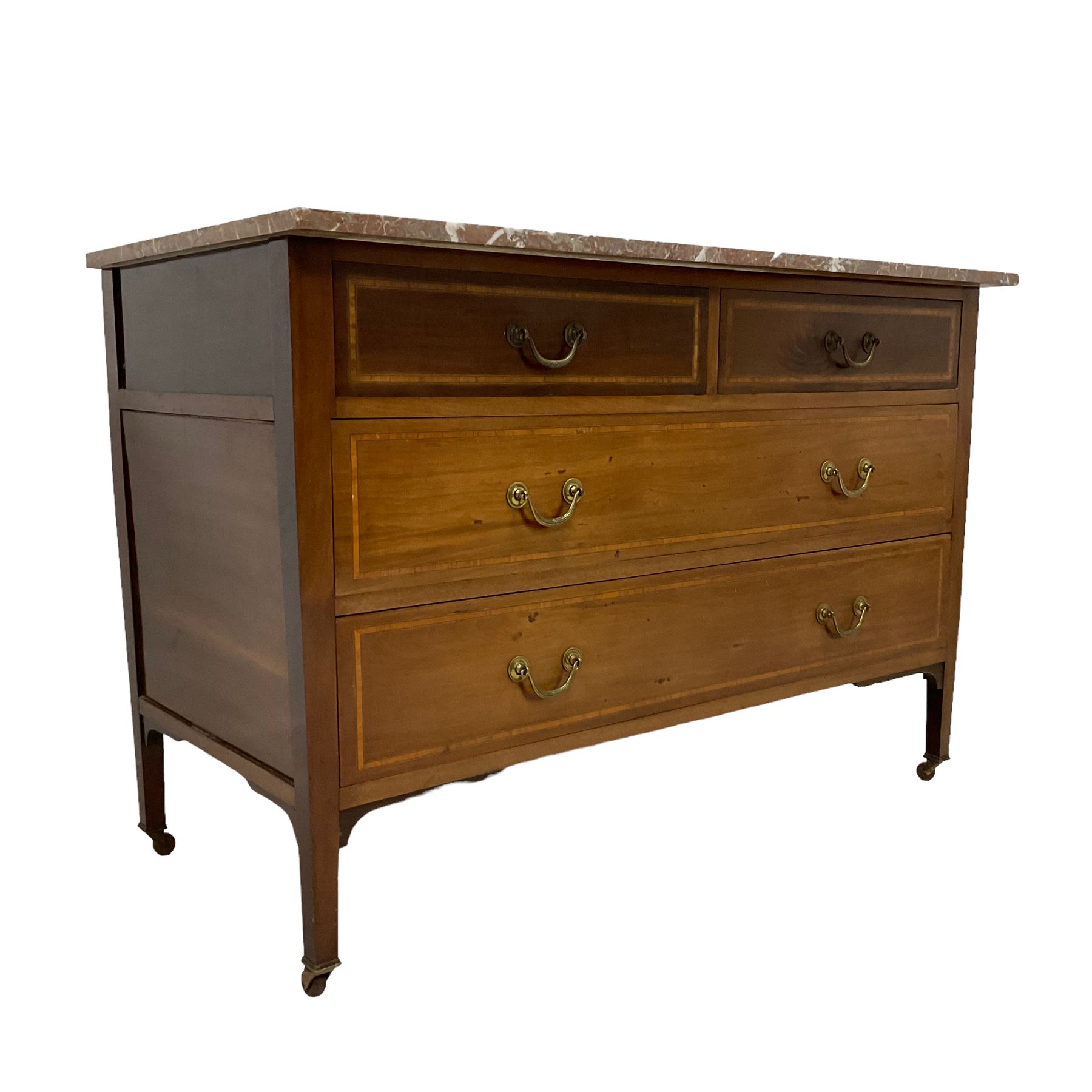 Edwardian inlaid mahogany washstand - Image 3 of 3