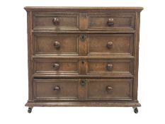 19th century oak straight-front chest