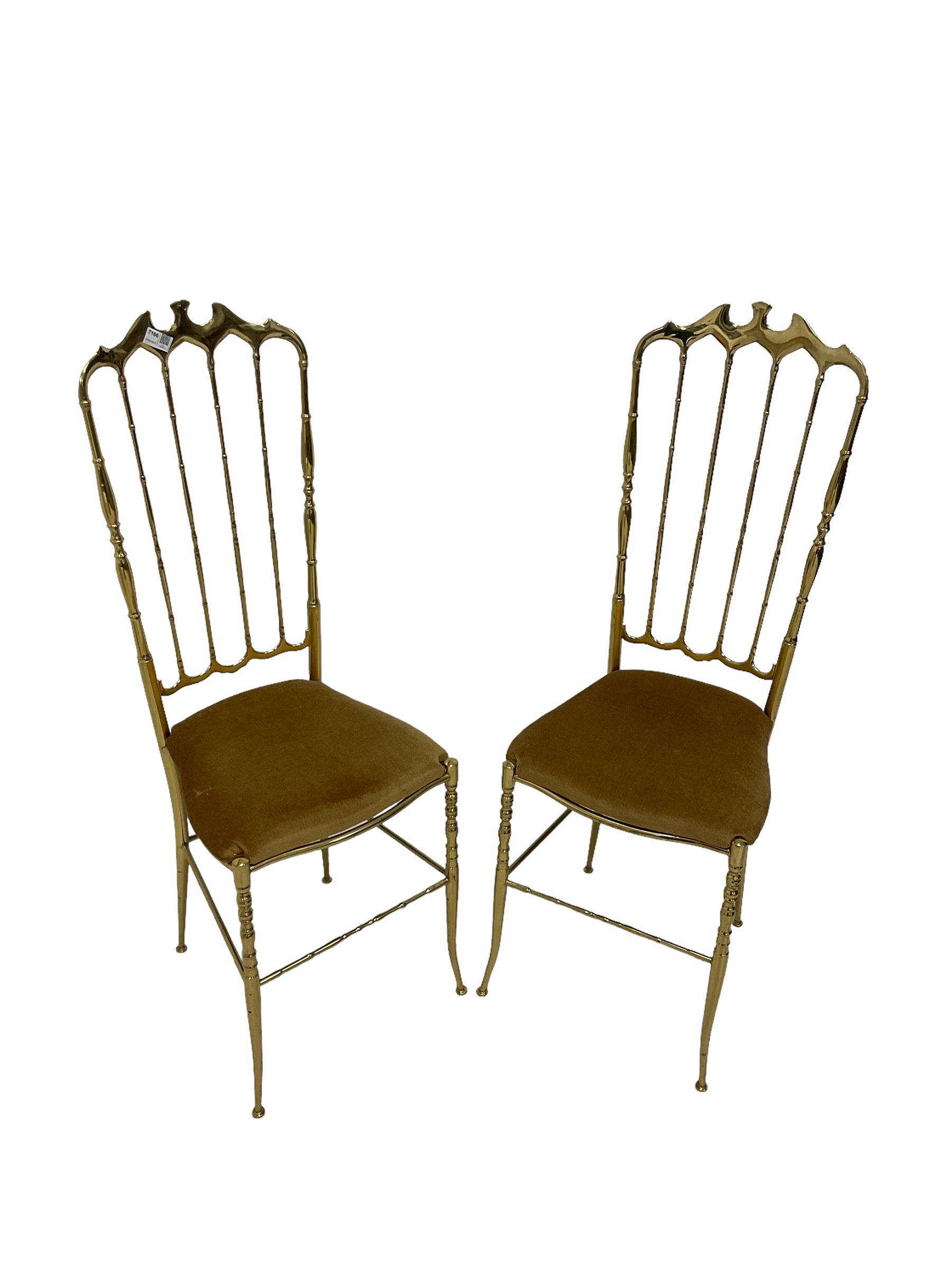 Pair gilt metal chiavari style chairs - Image 2 of 4