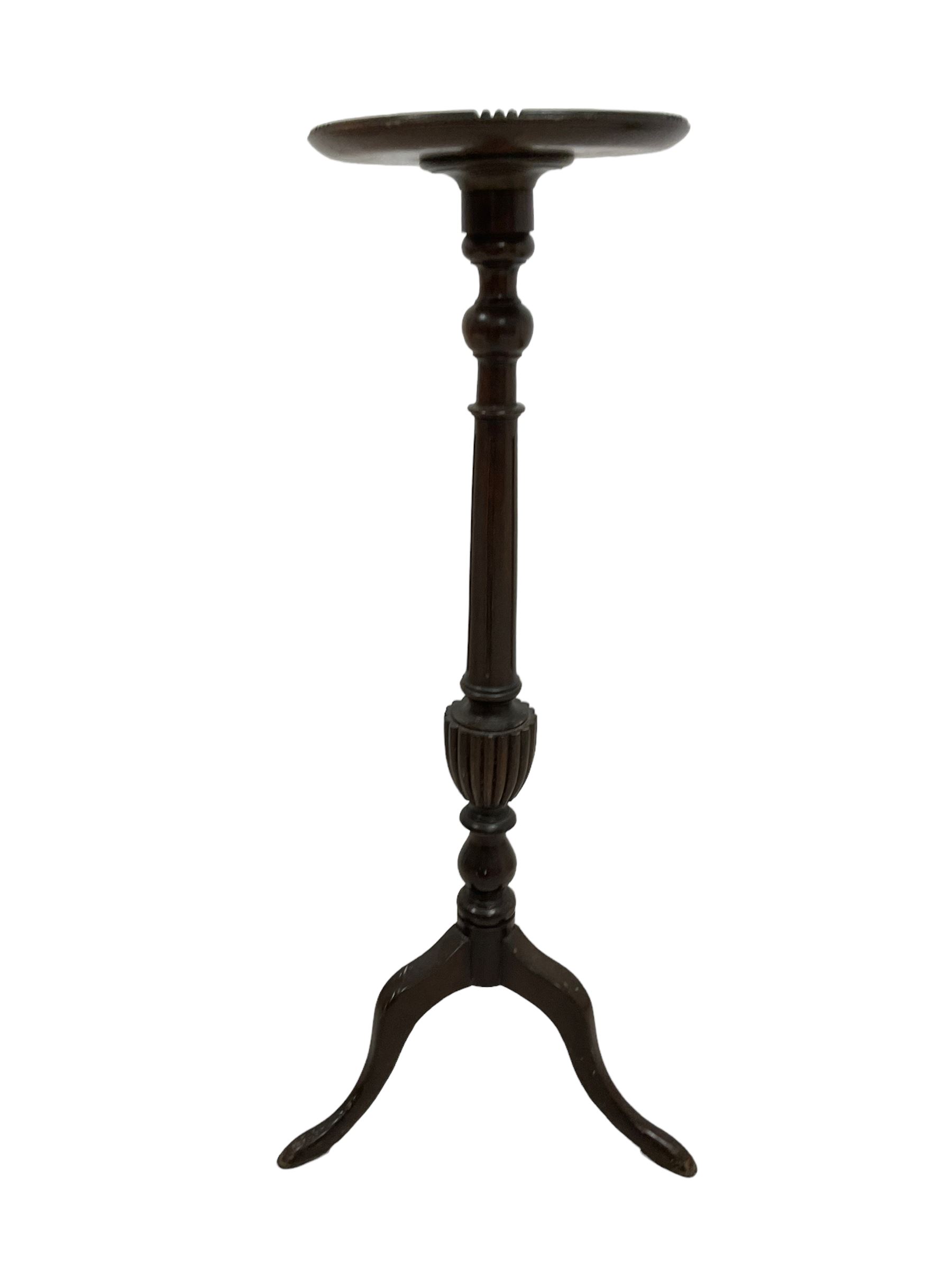 Late 19th century mahogany jardiniere tripod stand