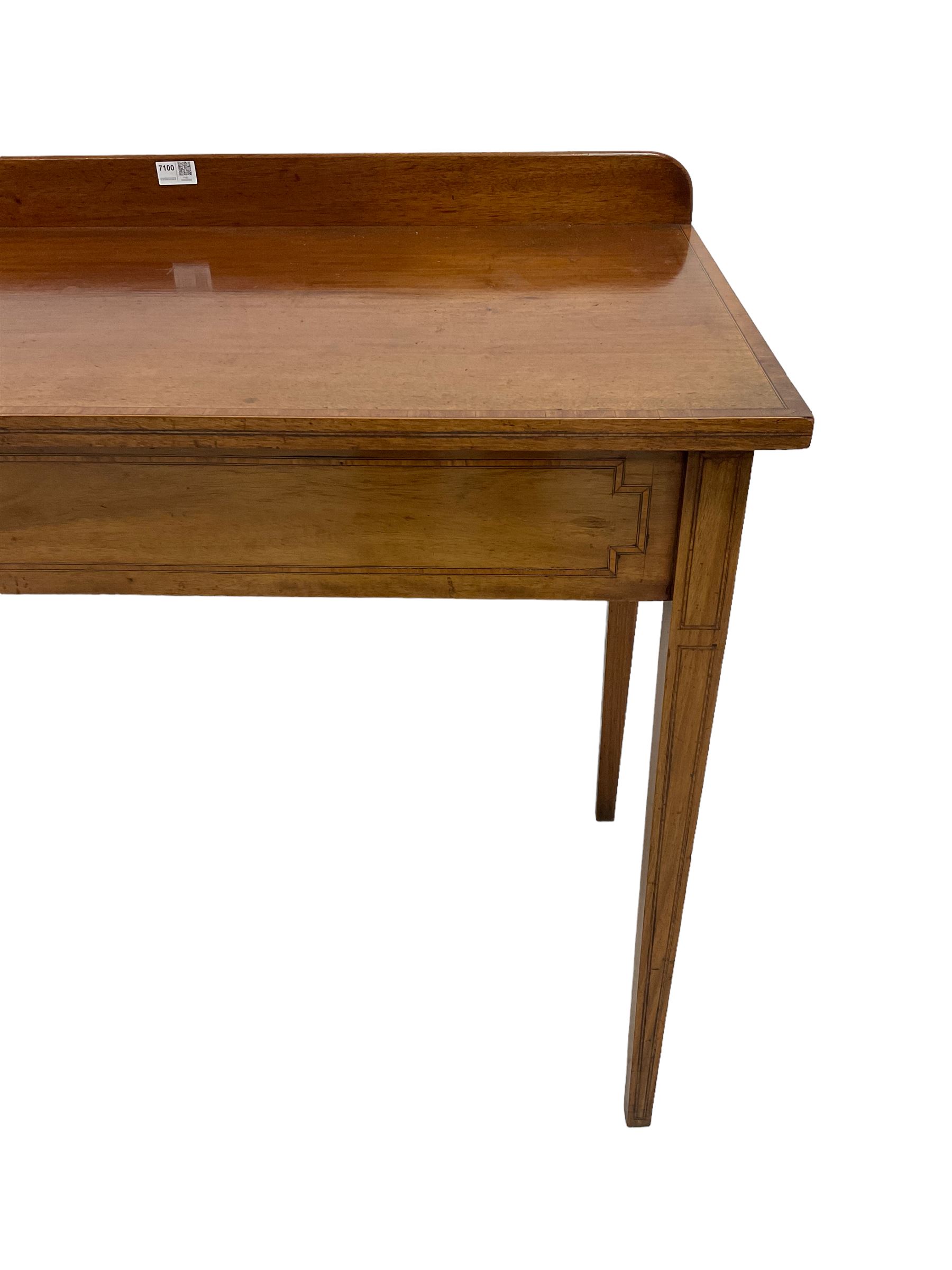 Edwardian inlaid mahogany side table with satinwood banding - Image 3 of 4