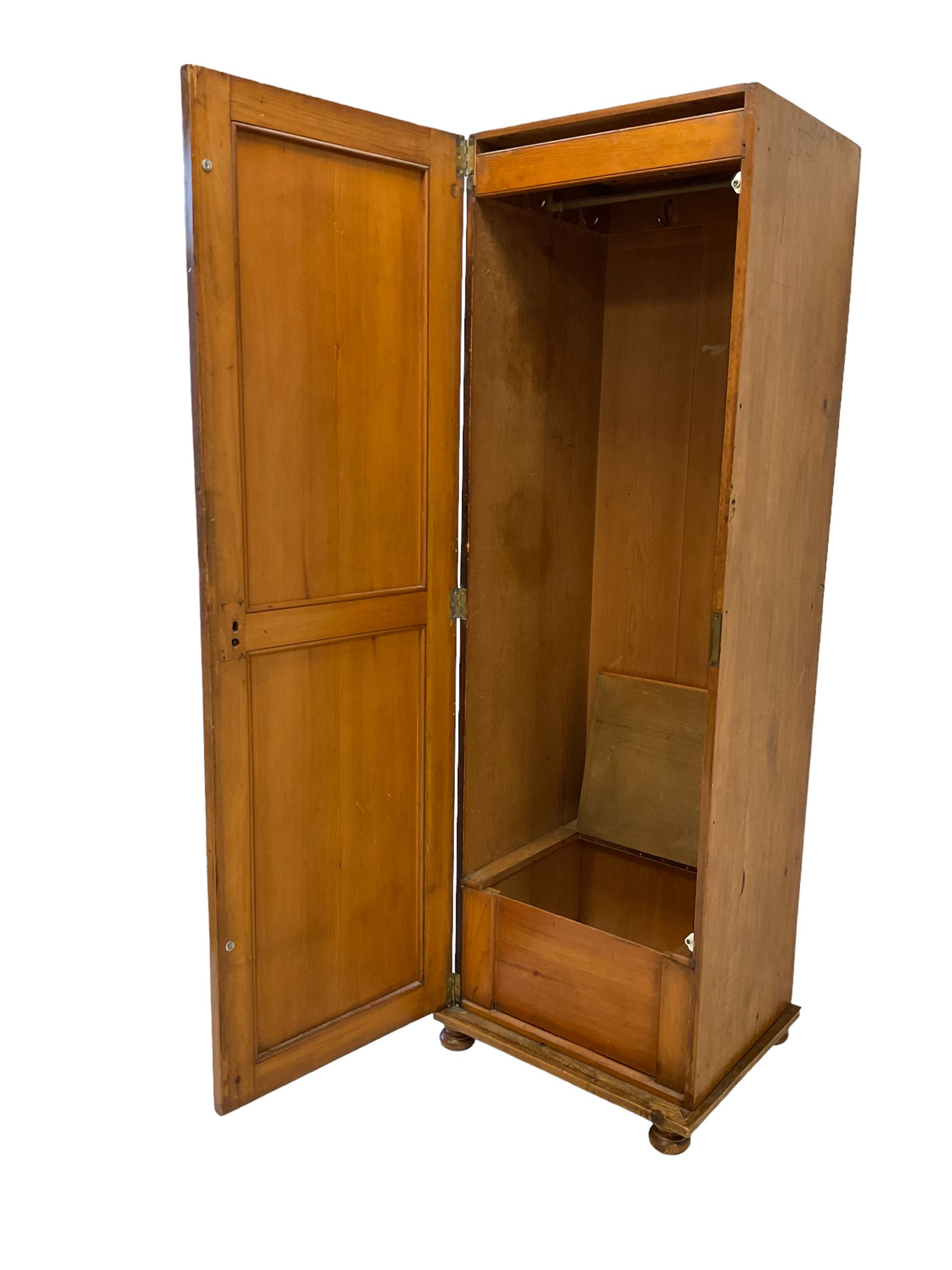 Late 19th century pine single wardrobe - Image 3 of 4