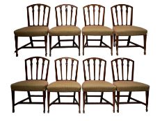 Set eight 19th century mahogany dining chairs