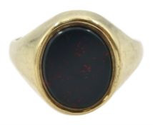 9ct gold bloodstone signet ring