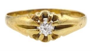 Early 20th century 18ct gold single stone old cut diamond ring
