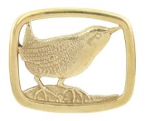 9ct gold Shetland Wren brooch