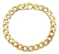 14ct gold flattened curb link bracelet