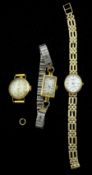 Rotary Elite 9ct gold ladies quartz bracelet wristwatch