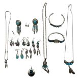 Various silver jewellery