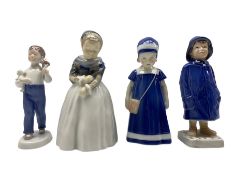 Three Royal Copenhagen figures of children comprising