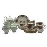 Royal Albert tea set comprising seven cups