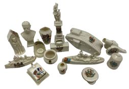 Quantity of WWI crested ware including H.M.S. Lion