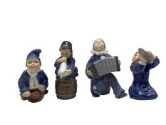 Royal Copenhagen figures of child musicians including no.3677