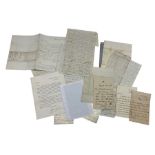 Quantity of 19th century ephemera including letter from Marlborough House