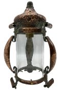 Arts & crafts copper hall lantern