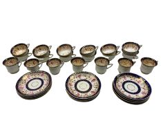 19th century Coalport china comprising seven coffee cups